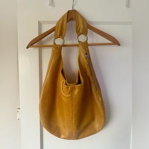 HOBO yellow leather slouch purse